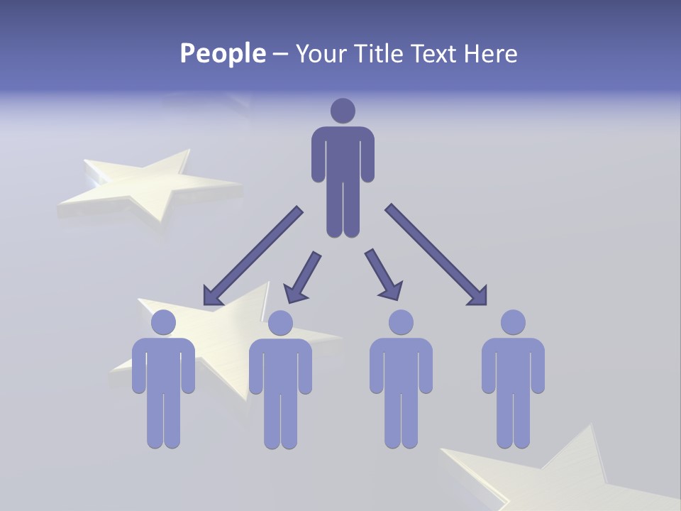 A Group Of Gold Stars On A Blue Background PowerPoint Template