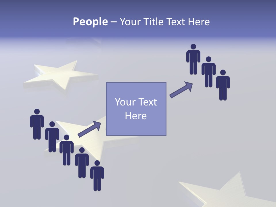 A Group Of Gold Stars On A Blue Background PowerPoint Template