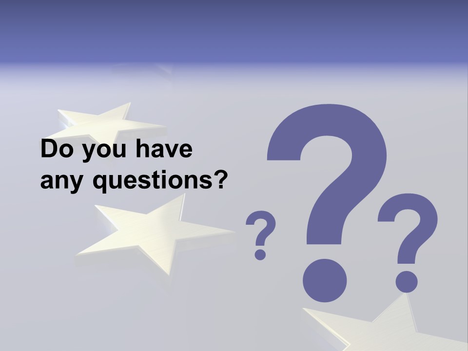 A Group Of Gold Stars On A Blue Background PowerPoint Template