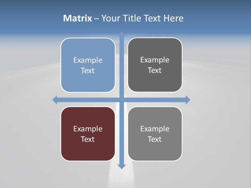 Fast Road To Success With A Motion Blur Effect PowerPoint Template