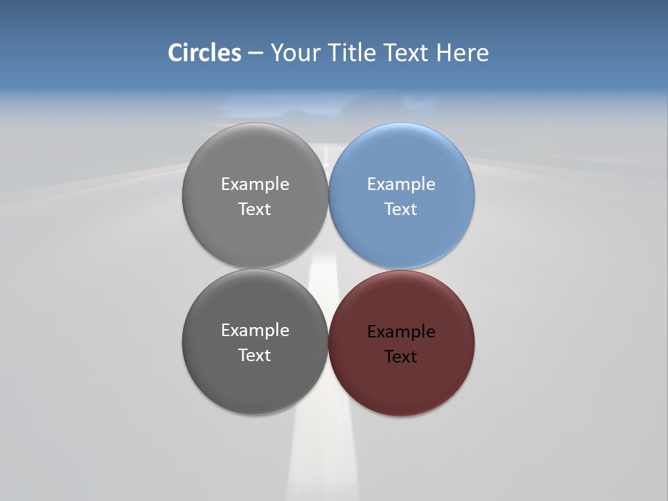 Fast Road To Success With A Motion Blur Effect PowerPoint Template