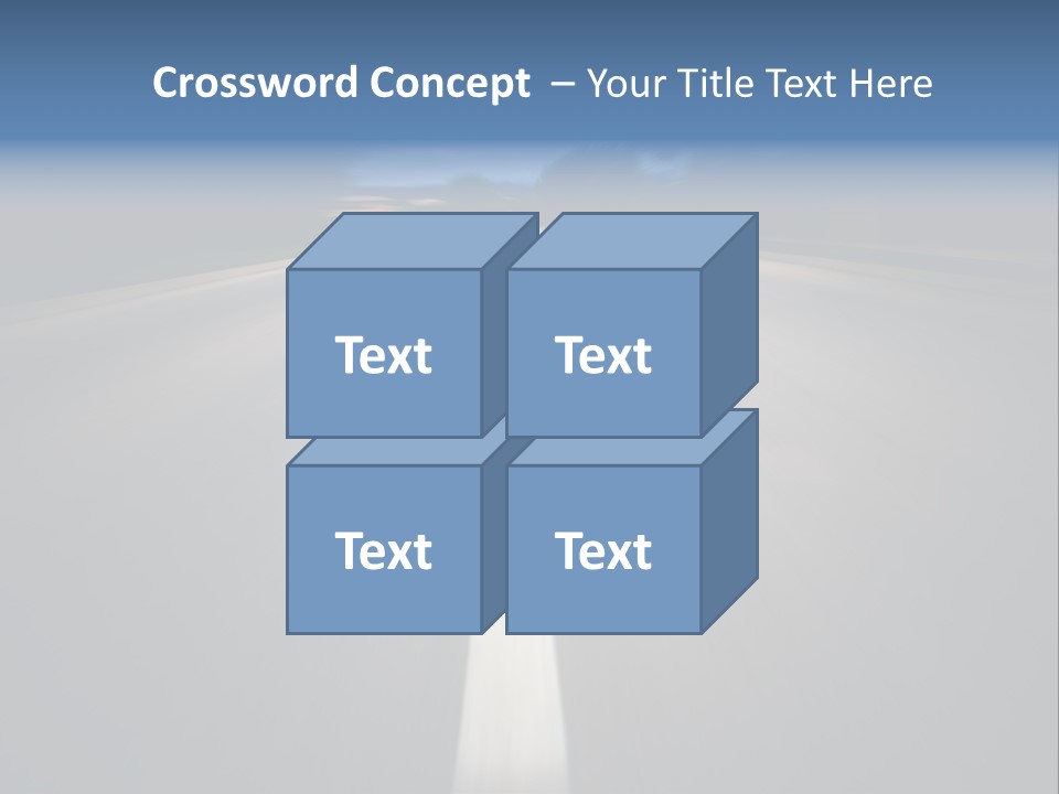 Fast Road To Success With A Motion Blur Effect PowerPoint Template