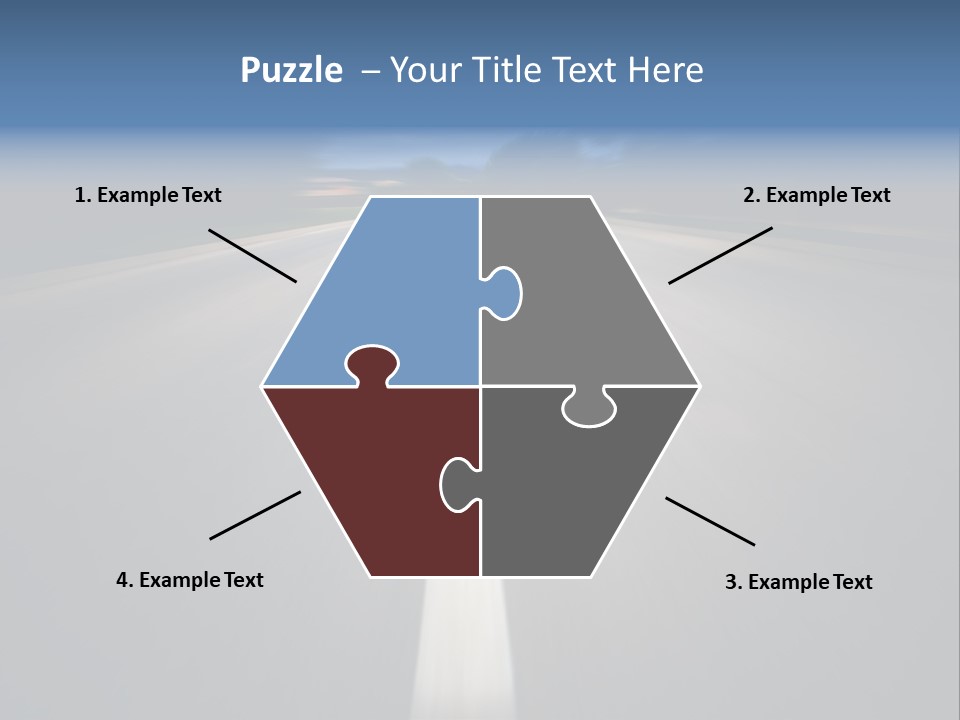 Fast Road To Success With A Motion Blur Effect PowerPoint Template