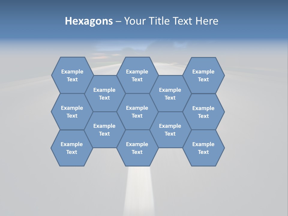 Fast Road To Success With A Motion Blur Effect PowerPoint Template