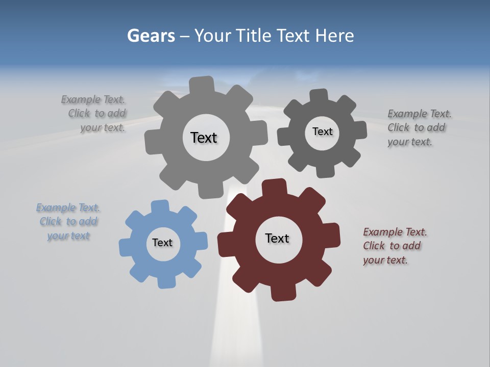 Fast Road To Success With A Motion Blur Effect PowerPoint Template