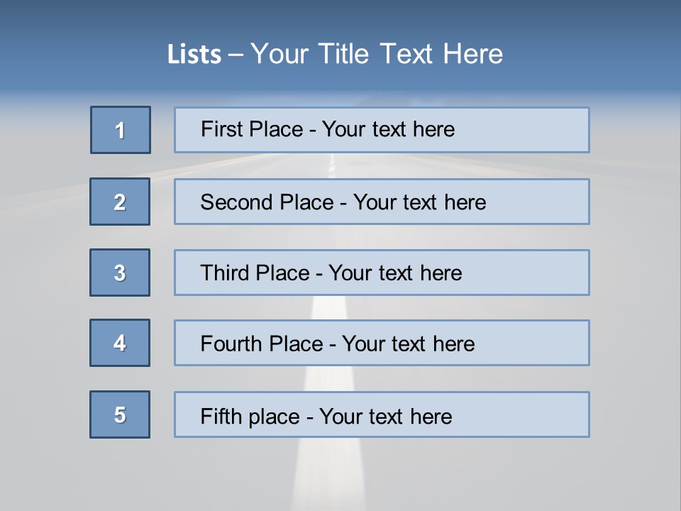 Fast Road To Success With A Motion Blur Effect PowerPoint Template