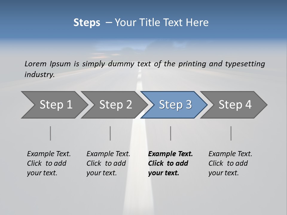 Fast Road To Success With A Motion Blur Effect PowerPoint Template