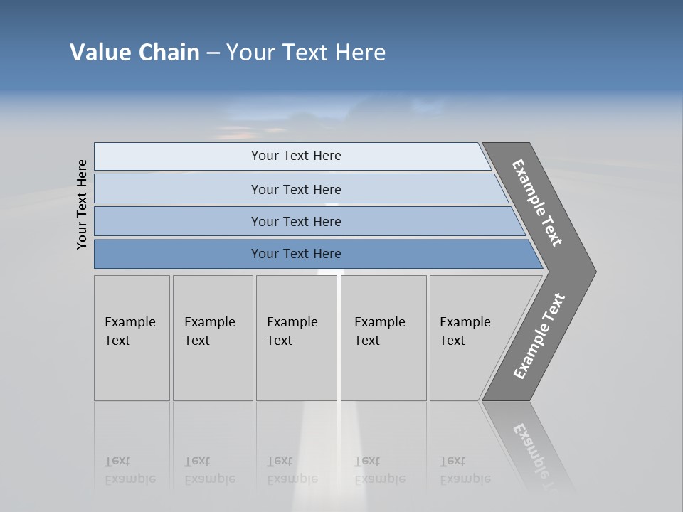 Fast Road To Success With A Motion Blur Effect PowerPoint Template