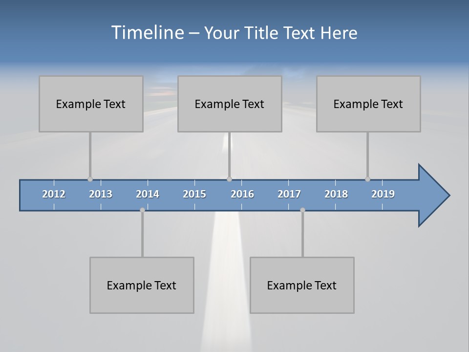 Fast Road To Success With A Motion Blur Effect PowerPoint Template