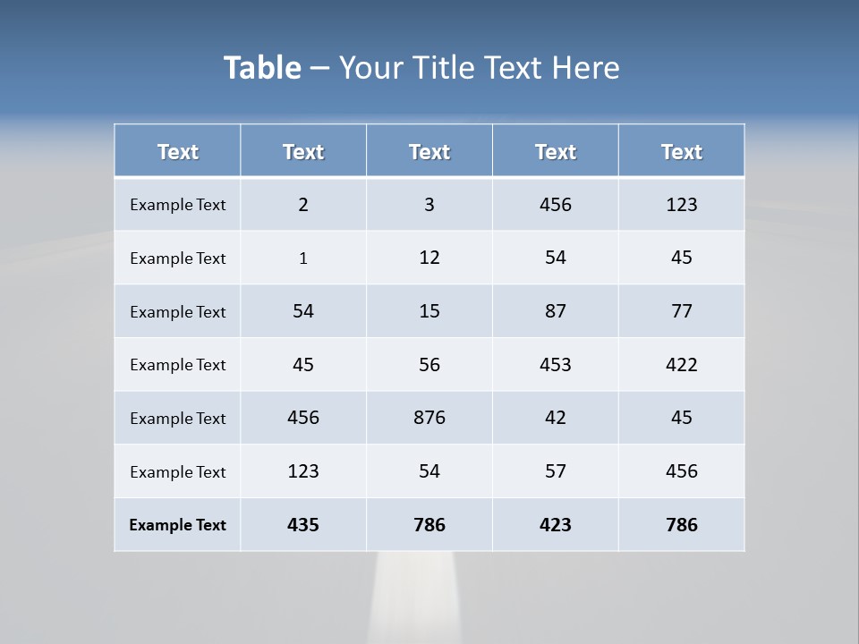 Fast Road To Success With A Motion Blur Effect PowerPoint Template