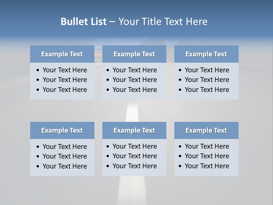 Fast Road To Success With A Motion Blur Effect PowerPoint Template