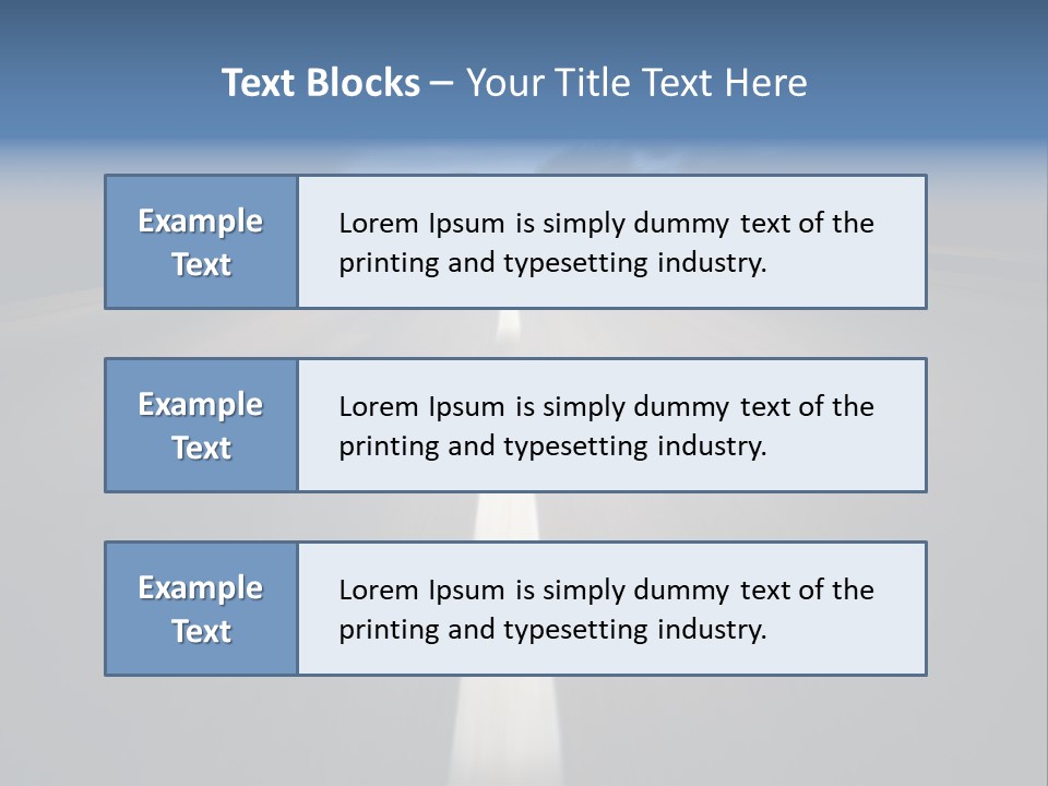 Fast Road To Success With A Motion Blur Effect PowerPoint Template