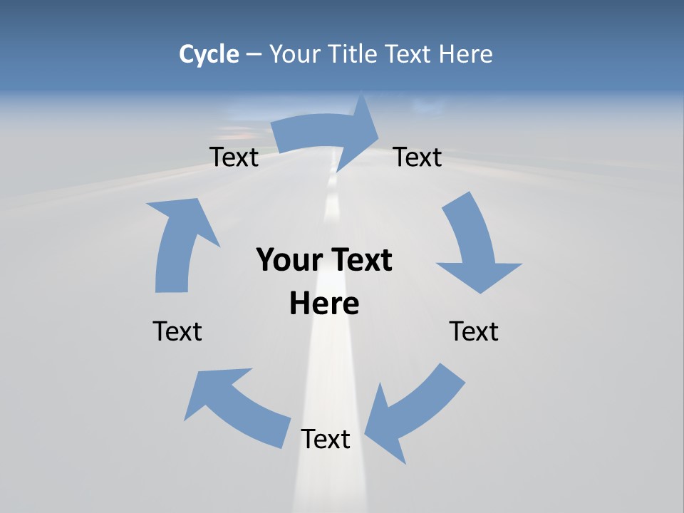 Fast Road To Success With A Motion Blur Effect PowerPoint Template