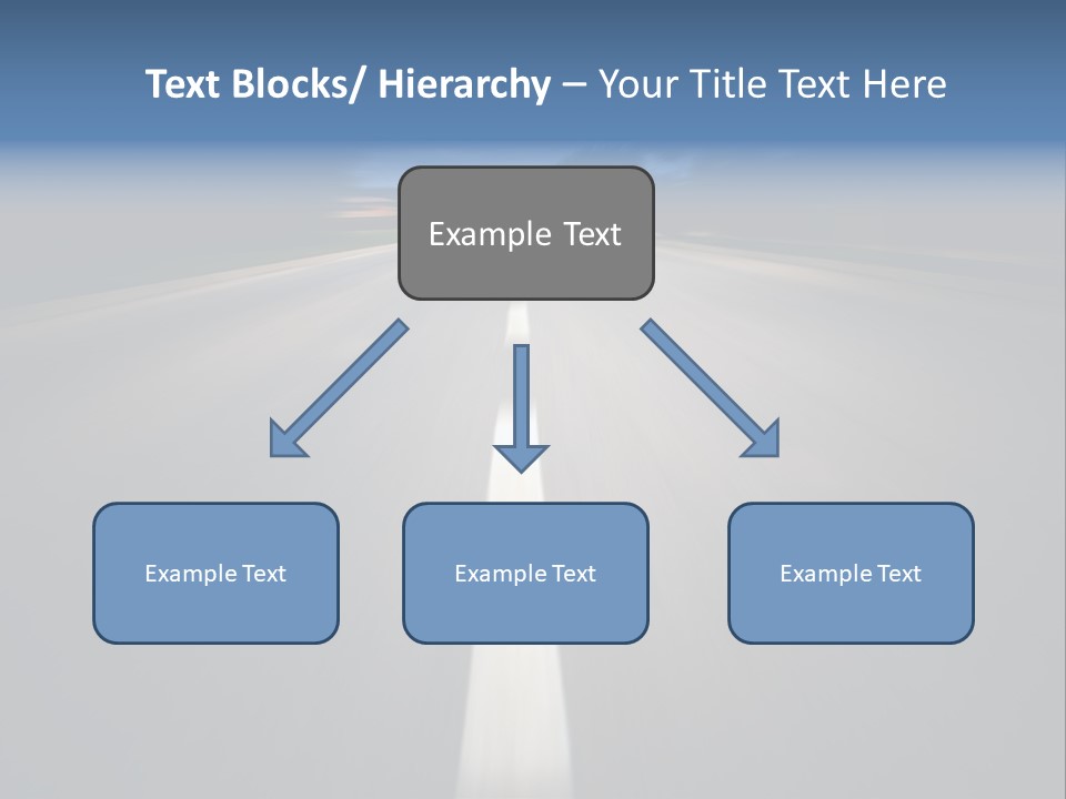 Fast Road To Success With A Motion Blur Effect PowerPoint Template