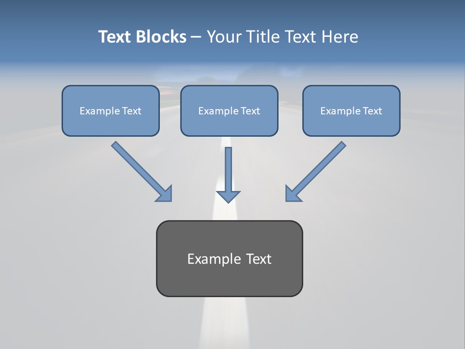 Fast Road To Success With A Motion Blur Effect PowerPoint Template