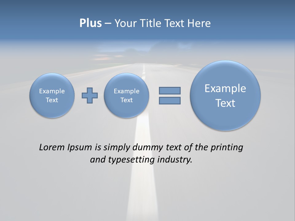 Fast Road To Success With A Motion Blur Effect PowerPoint Template
