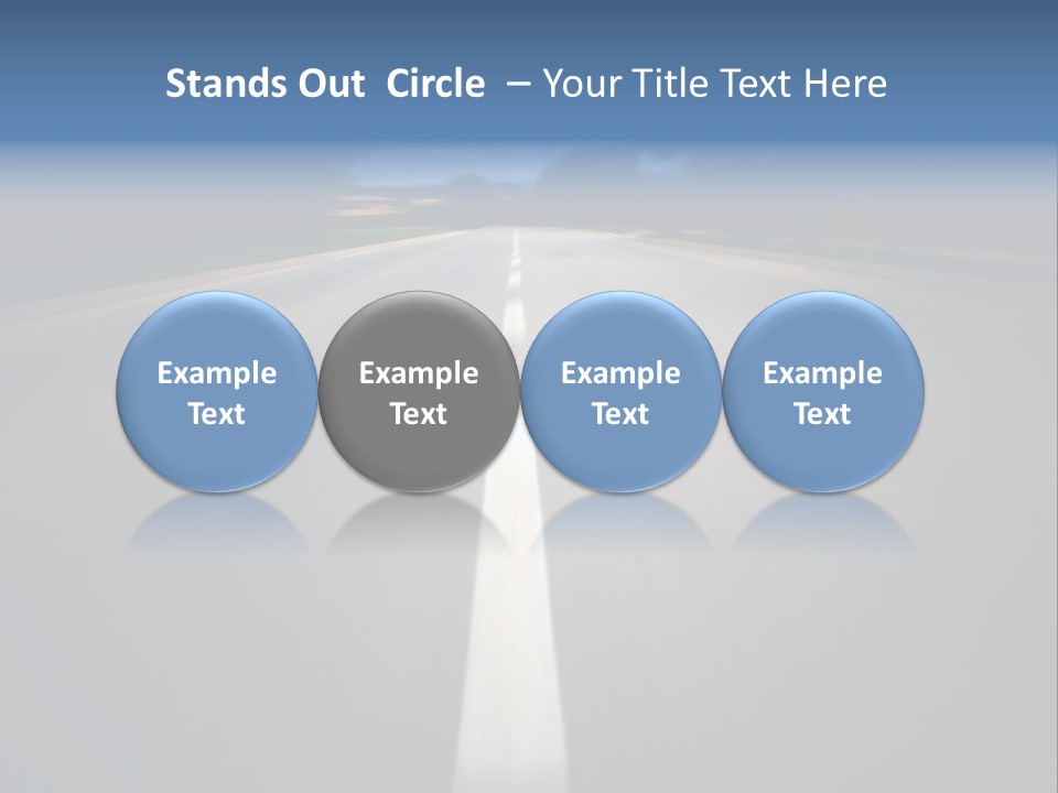 Fast Road To Success With A Motion Blur Effect PowerPoint Template