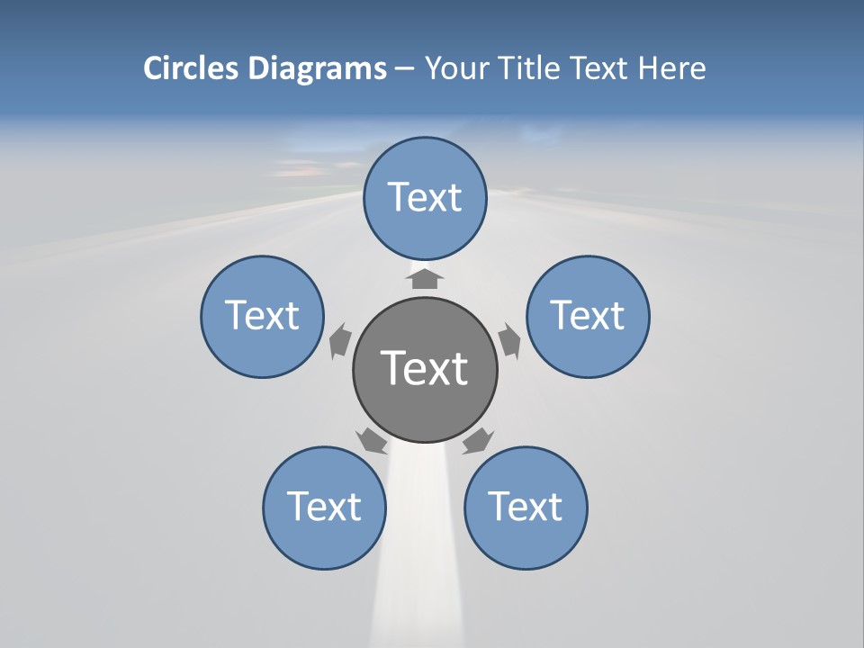 Fast Road To Success With A Motion Blur Effect PowerPoint Template