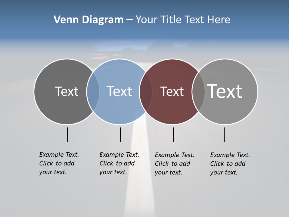 Fast Road To Success With A Motion Blur Effect PowerPoint Template