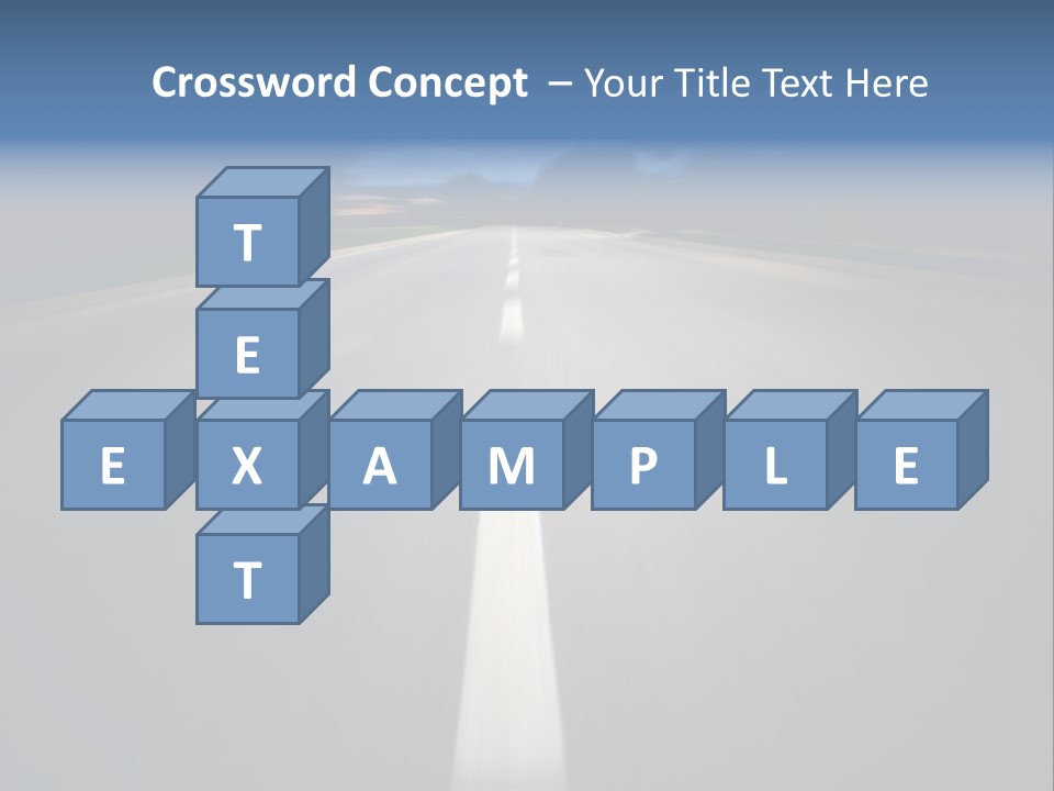 Fast Road To Success With A Motion Blur Effect PowerPoint Template