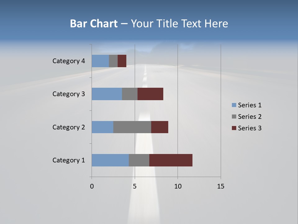Fast Road To Success With A Motion Blur Effect PowerPoint Template