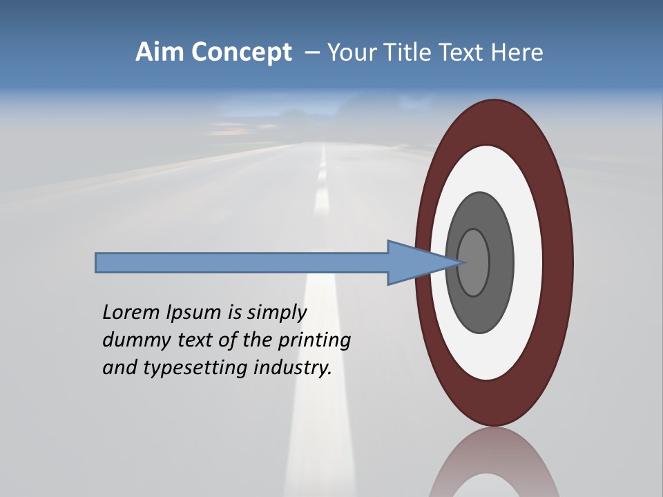 Fast Road To Success With A Motion Blur Effect PowerPoint Template