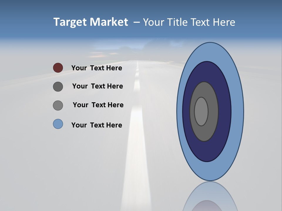 Fast Road To Success With A Motion Blur Effect PowerPoint Template