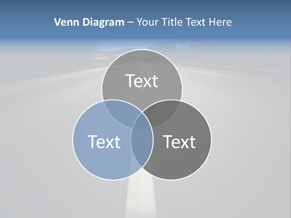 Fast Road To Success With A Motion Blur Effect PowerPoint Template