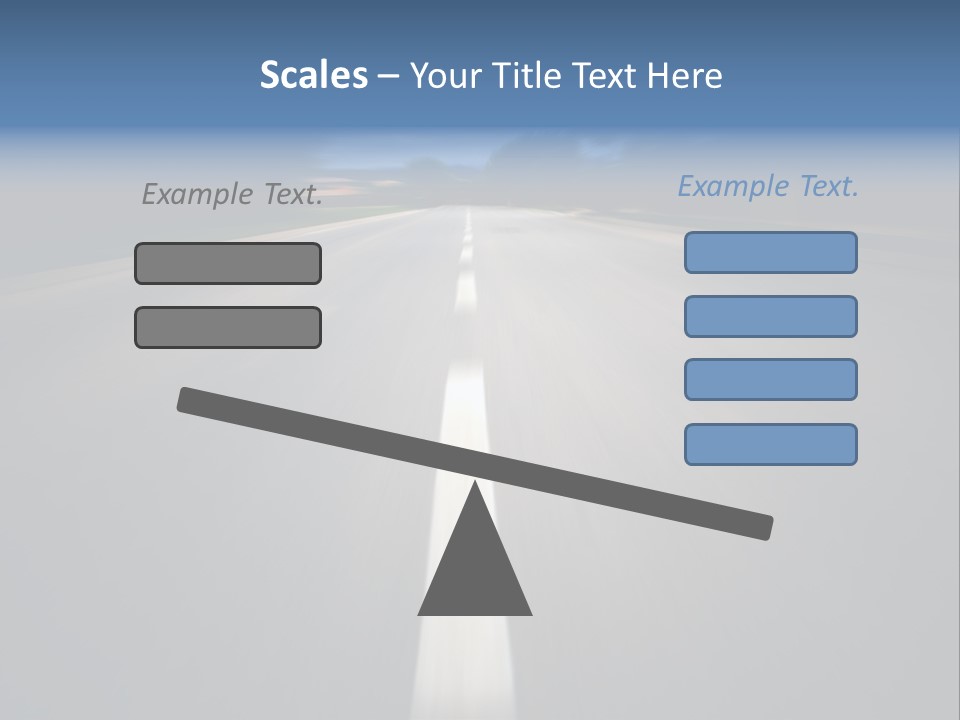Fast Road To Success With A Motion Blur Effect PowerPoint Template