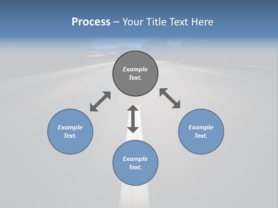 Fast Road To Success With A Motion Blur Effect PowerPoint Template