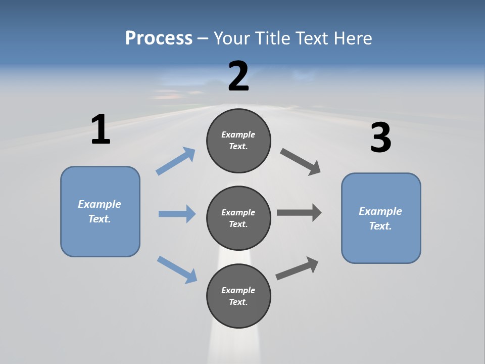 Fast Road To Success With A Motion Blur Effect PowerPoint Template