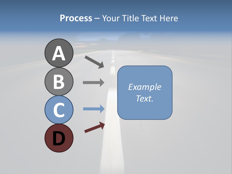 Fast Road To Success With A Motion Blur Effect PowerPoint Template