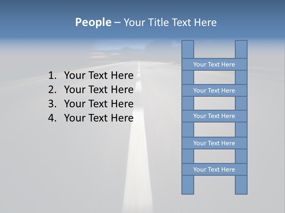 Fast Road To Success With A Motion Blur Effect PowerPoint Template