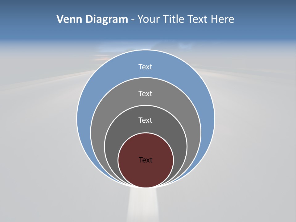 Fast Road To Success With A Motion Blur Effect PowerPoint Template