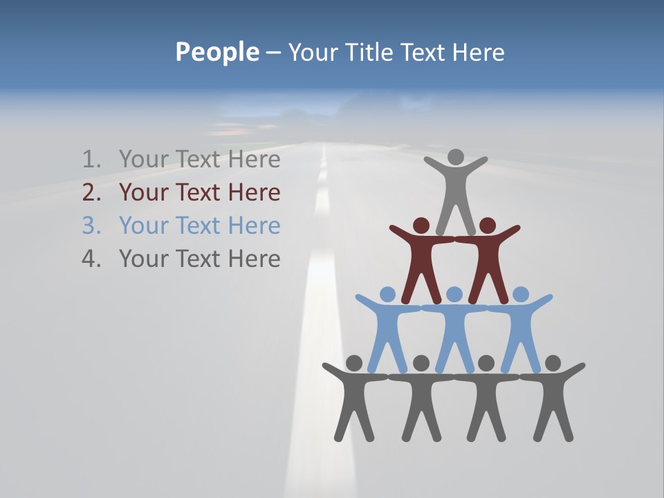 Fast Road To Success With A Motion Blur Effect PowerPoint Template