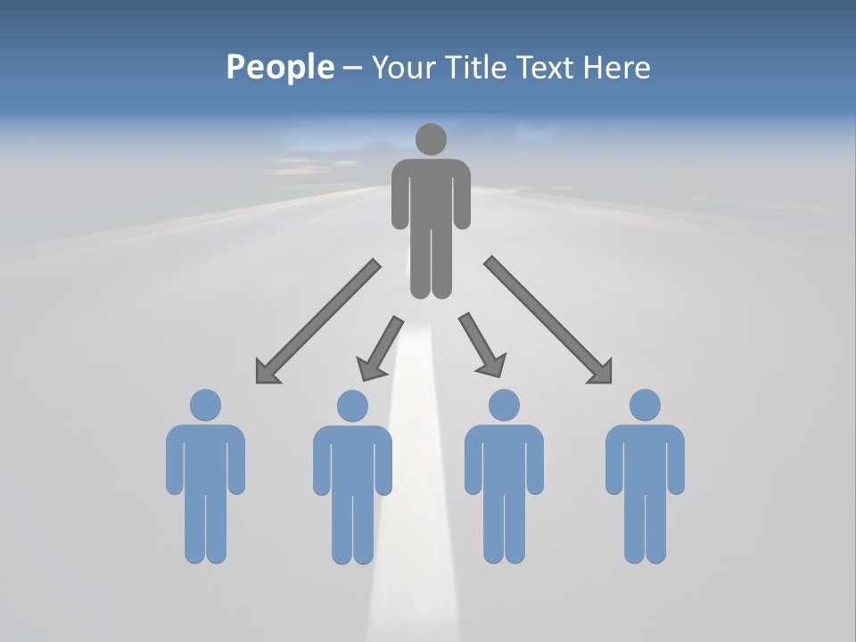 Fast Road To Success With A Motion Blur Effect PowerPoint Template