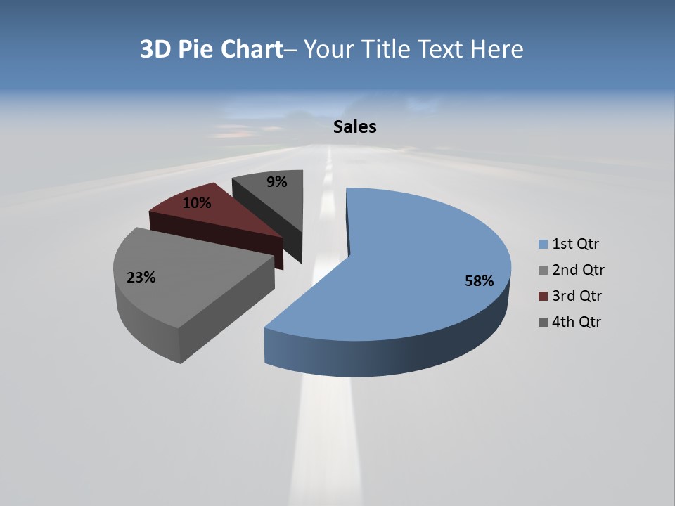 Fast Road To Success With A Motion Blur Effect PowerPoint Template