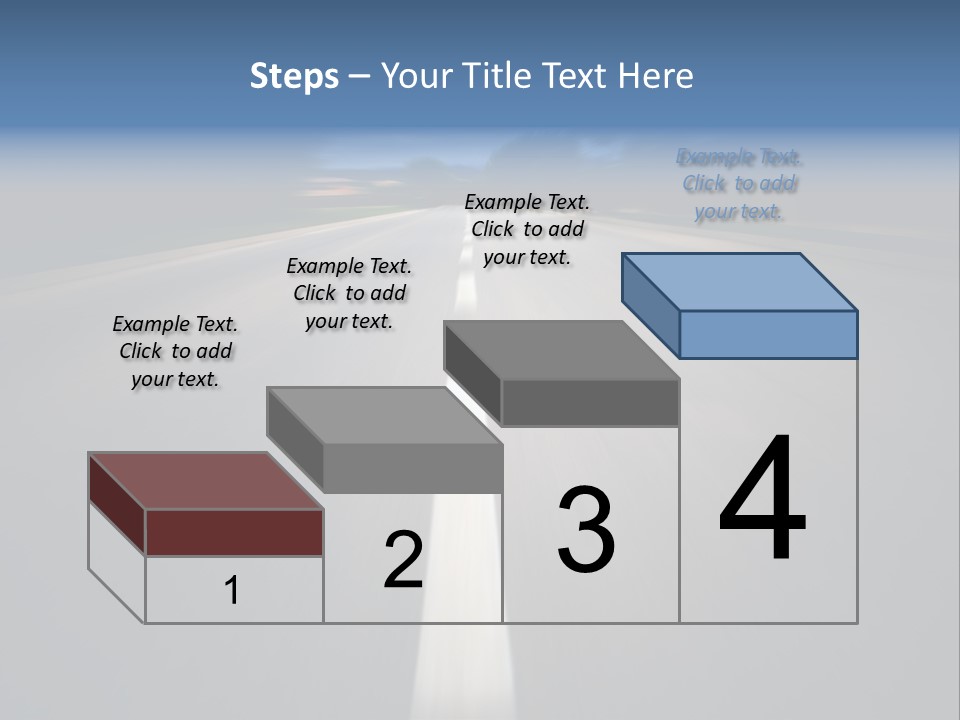 Fast Road To Success With A Motion Blur Effect PowerPoint Template