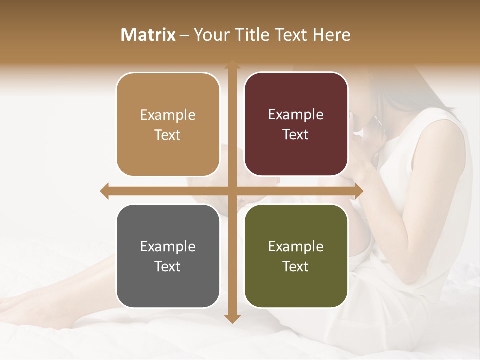 Young Mother With Baby Boy. Sitting On White Cloth And Having Fun. Whole Bodys, Side View PowerPoint Template