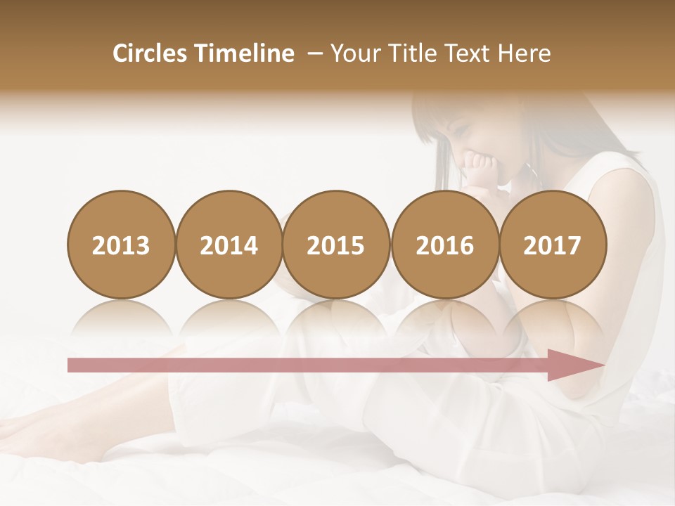 Young Mother With Baby Boy. Sitting On White Cloth And Having Fun. Whole Bodys, Side View PowerPoint Template