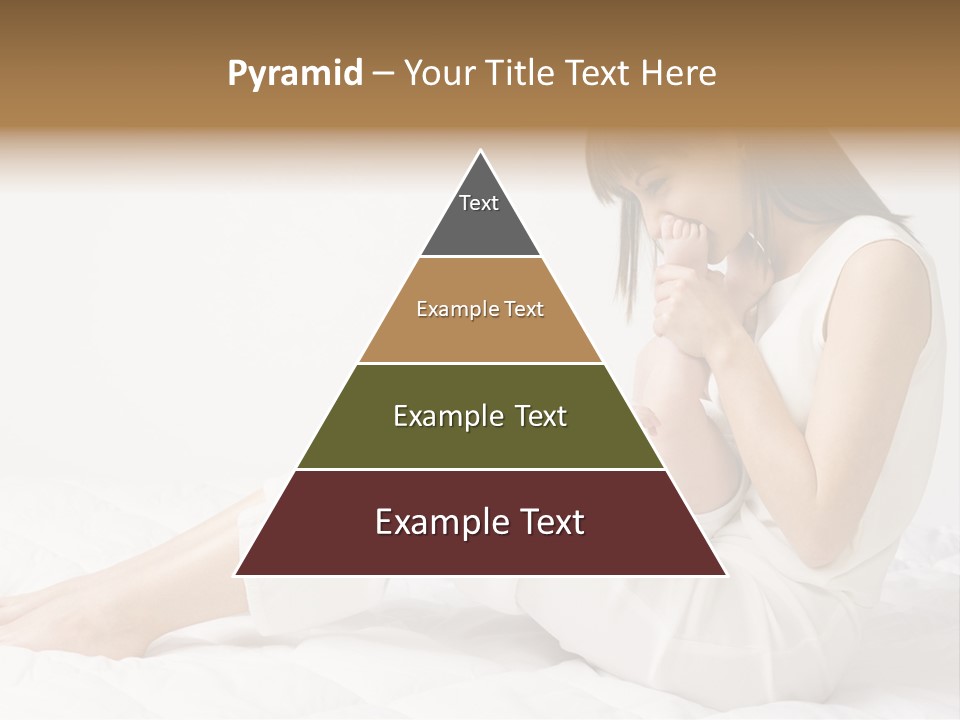 Young Mother With Baby Boy. Sitting On White Cloth And Having Fun. Whole Bodys, Side View PowerPoint Template