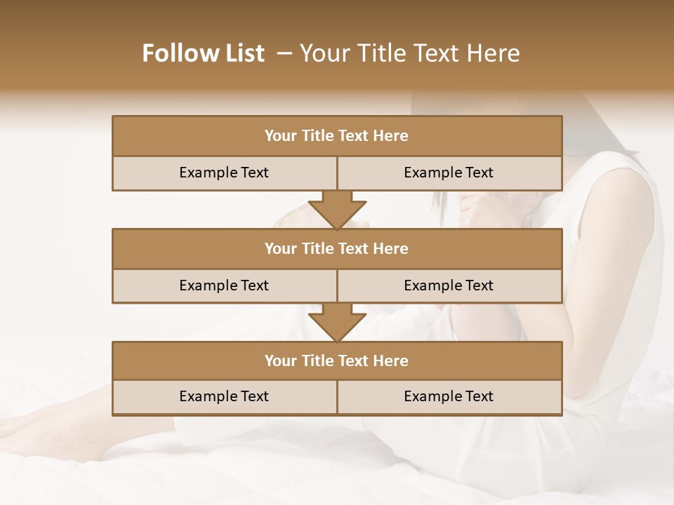 Young Mother With Baby Boy. Sitting On White Cloth And Having Fun. Whole Bodys, Side View PowerPoint Template