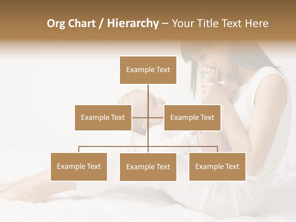 Young Mother With Baby Boy. Sitting On White Cloth And Having Fun. Whole Bodys, Side View PowerPoint Template