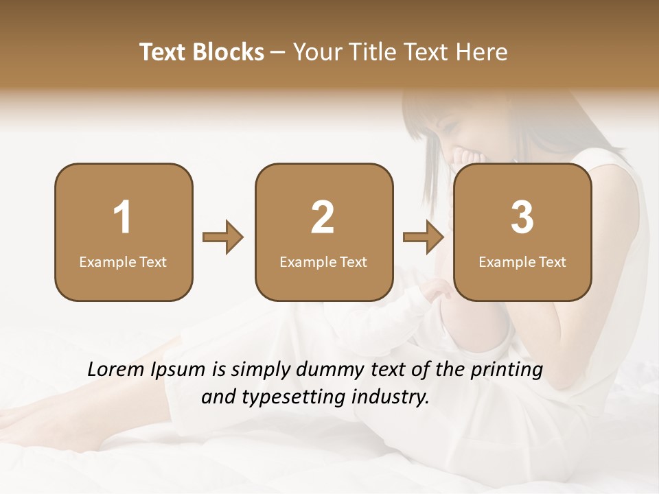 Young Mother With Baby Boy. Sitting On White Cloth And Having Fun. Whole Bodys, Side View PowerPoint Template