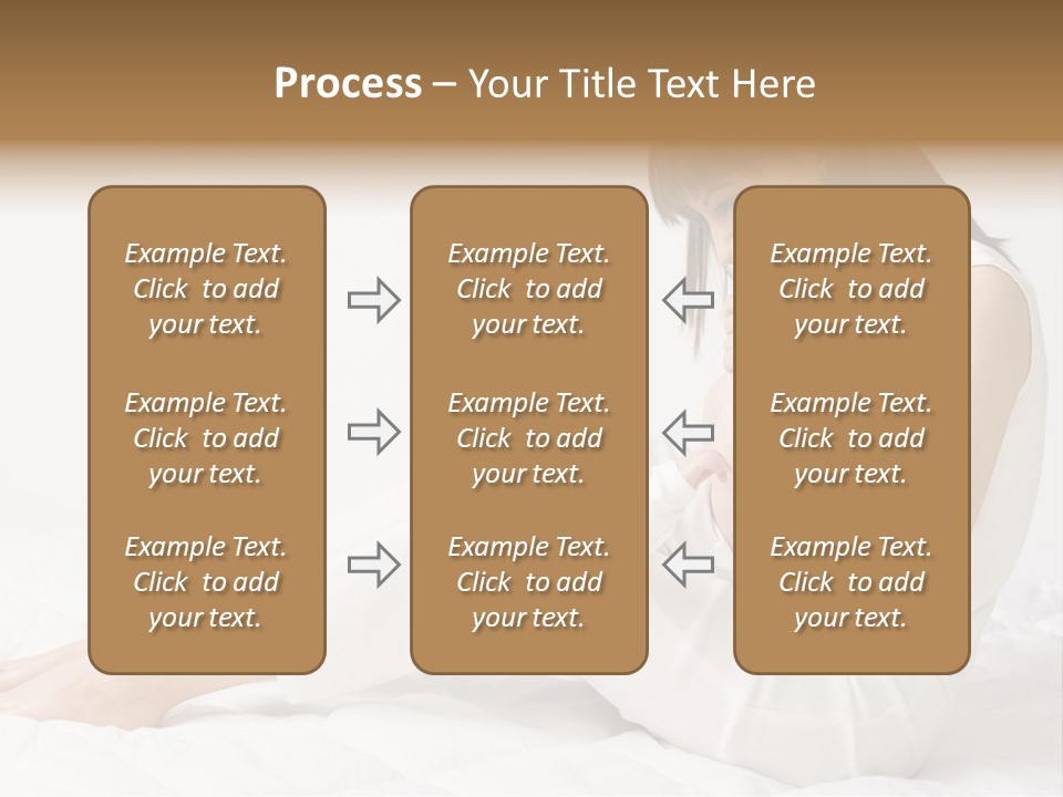 Young Mother With Baby Boy. Sitting On White Cloth And Having Fun. Whole Bodys, Side View PowerPoint Template