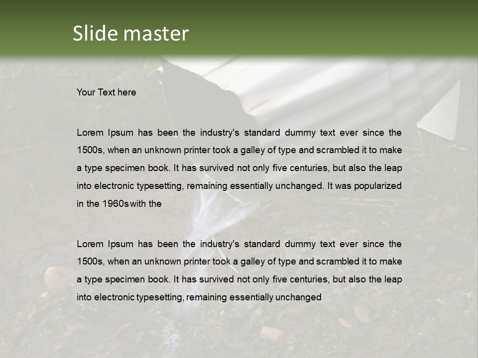 Rain Gutter Draining Water Away From A Residence PowerPoint Template