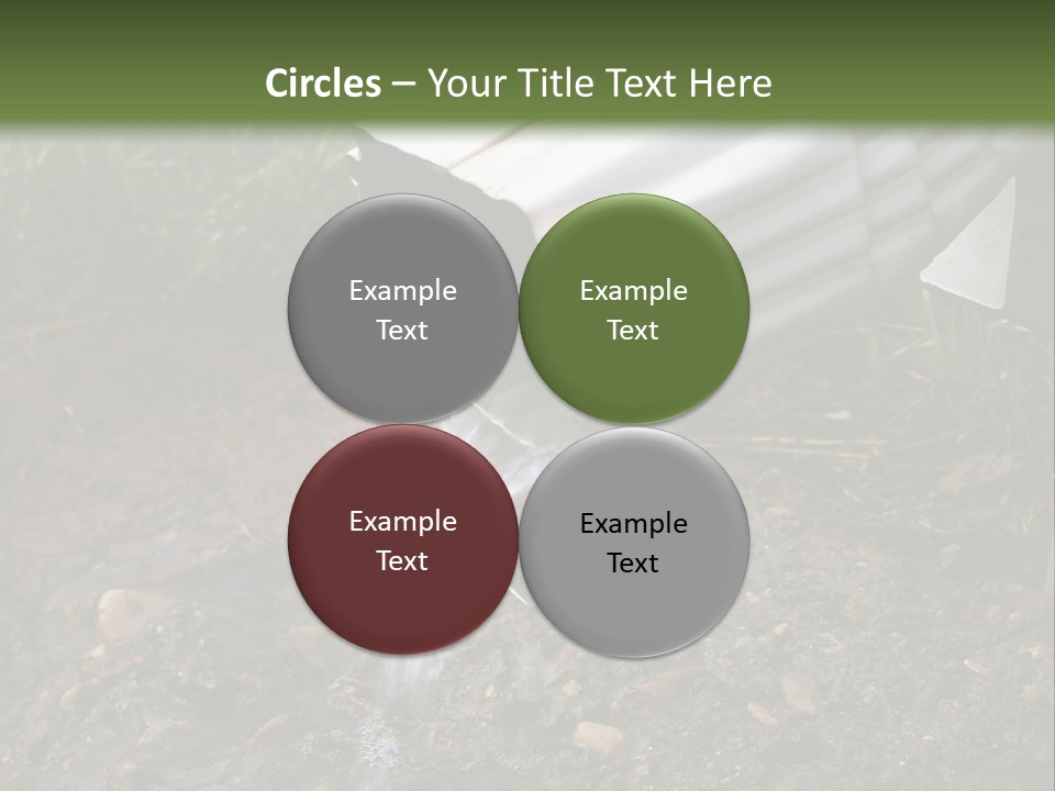 Rain Gutter Draining Water Away From A Residence PowerPoint Template