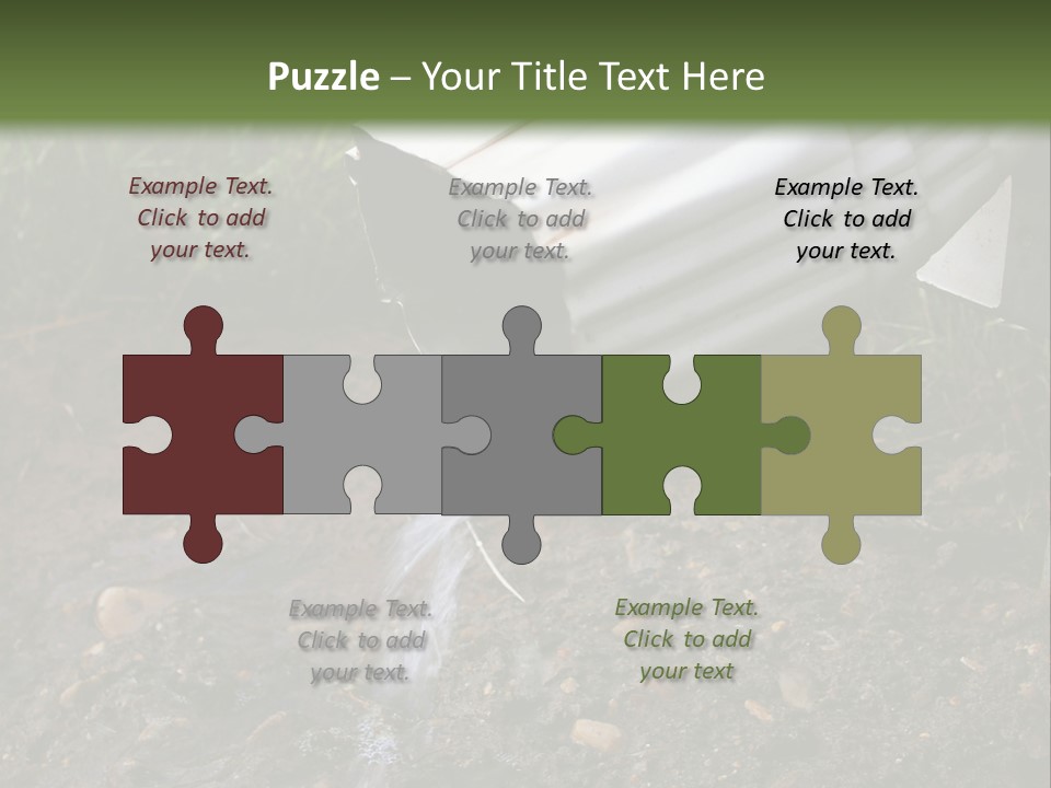 Rain Gutter Draining Water Away From A Residence PowerPoint Template