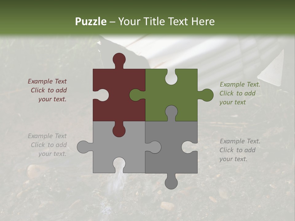 Rain Gutter Draining Water Away From A Residence PowerPoint Template