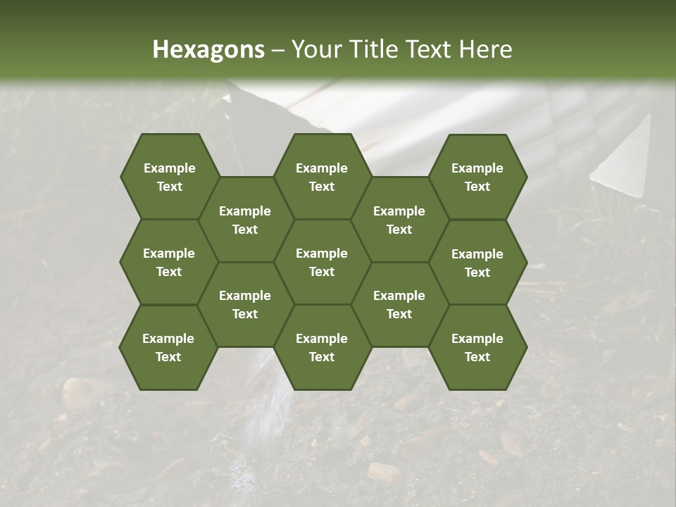 Rain Gutter Draining Water Away From A Residence PowerPoint Template